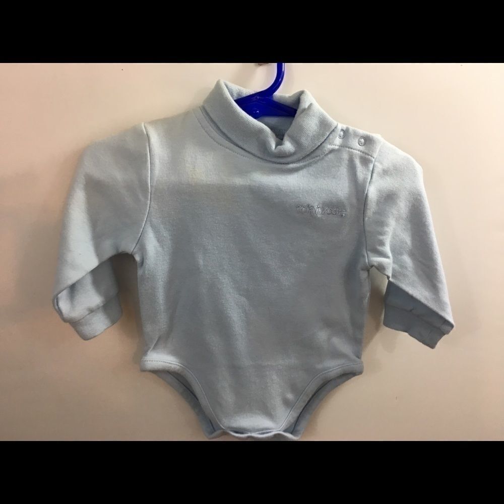 Miniwear Boys Blue long sleeves 3/6 mo Onesie NWT